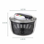 Salad Spinner 3L with One Hand Press and Instant Stop Brake, Removable Colander Basket All Vera Mart