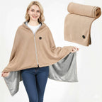 USB Heated Shawl Blanket with Three Heat Levels and Eight Heating Zones