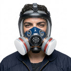 Full Face Vapor Respirator with Activated Charcoal Filters and Anti Fog Shield, Adjustable Fit All Vera Mart