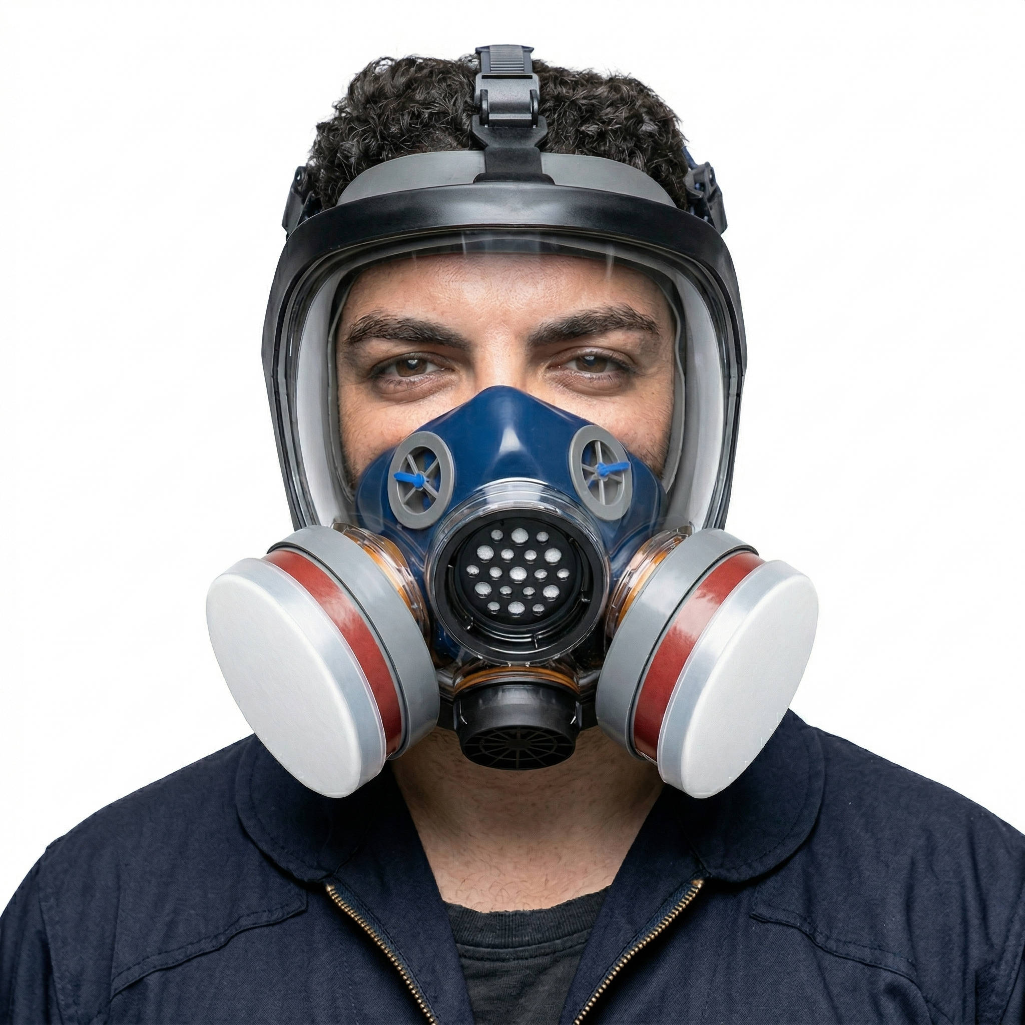 Full Face Vapor Respirator with Activated Charcoal Filters and Anti Fog Shield, Adjustable Fit All Vera Mart