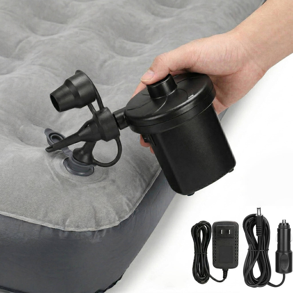 Dual Mode Air Pump with 3 Nozzles and Deflation Port for Mattresses and Pool Floats All Vera Mart
