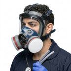 Full Face Vapor Respirator with Activated Charcoal Filters and Anti Fog Shield, Adjustable Fit All Vera Mart