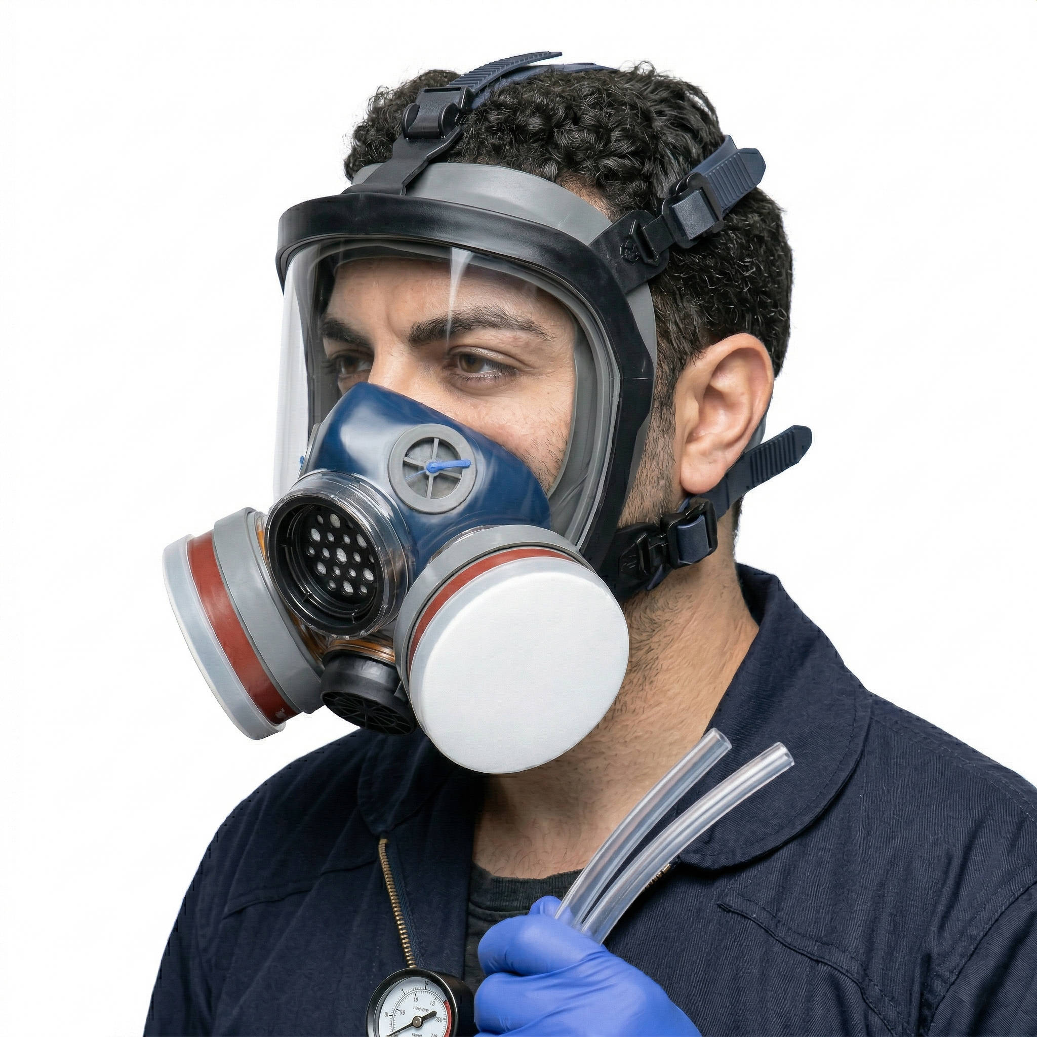 Full Face Vapor Respirator with Activated Charcoal Filters and Anti Fog Shield, Adjustable Fit All Vera Mart