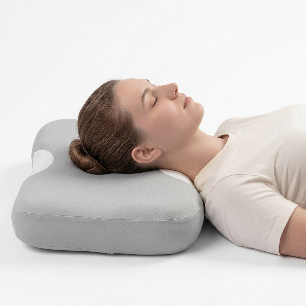 Memory Foam Cervical Pillow with Contoured Support and Cooling Cover for Back and Side Sleeping All Vera Mart