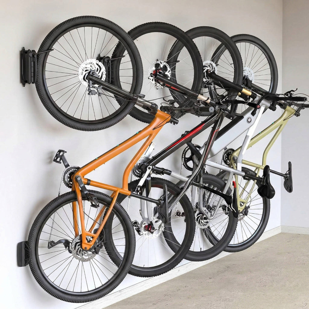 Vertical Bike Wall Mount with 150-Degree Swivel and Rubber-Coated Hook, 66lbs Capacity All Vera Mart