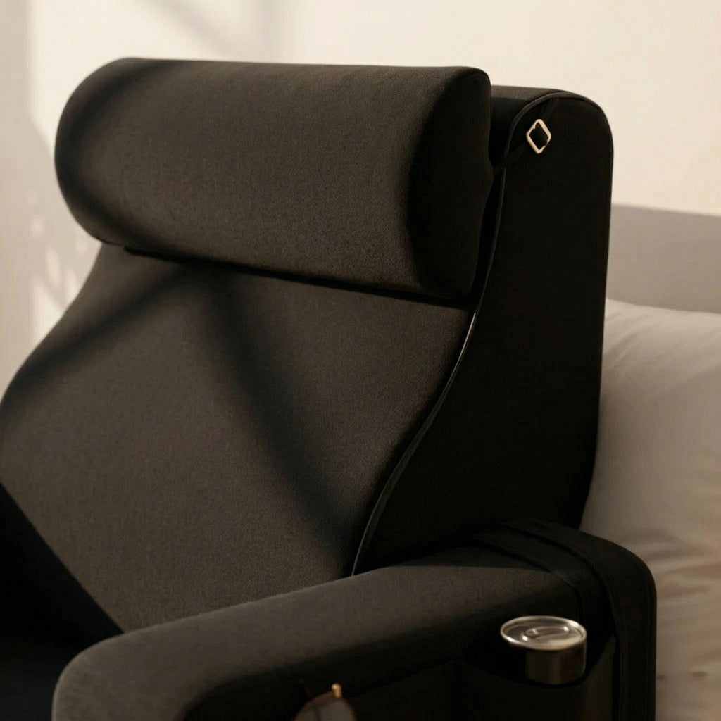 Reading Pillow with Detachable Arms and Adjustable Neck Support, Dual Pockets All Vera Mart