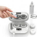 Ultrasonic Contact Lens Cleaner with Dual Chambers and USB Charging, 47000Hz Vibration All Vera Mart