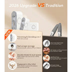 Electric Nail Clipper with Dual Blade System and Debris Collection Chamber, LED Light All Vera Mart