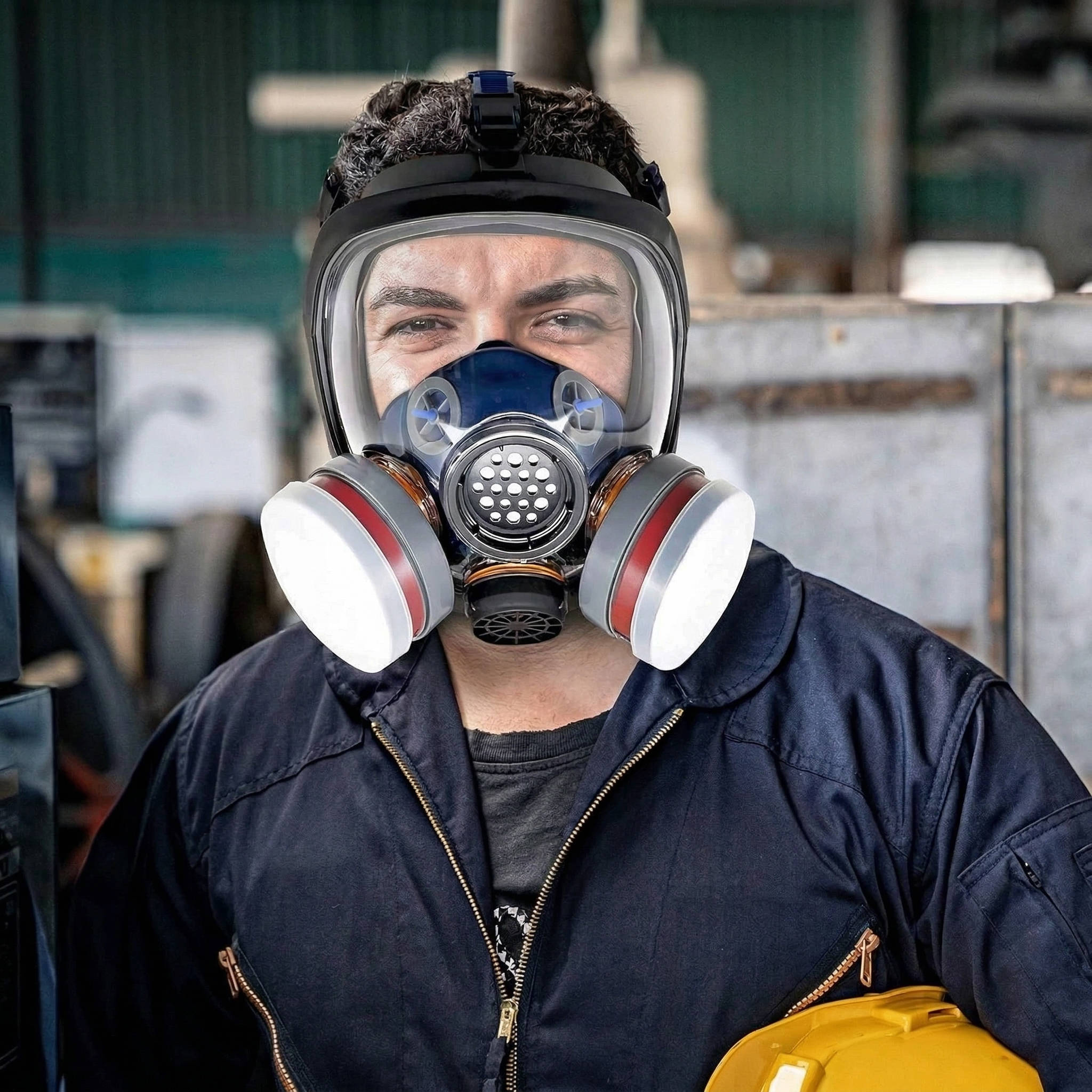 Full Face Vapor Respirator with Activated Charcoal Filters and Anti Fog Shield, Adjustable Fit All Vera Mart