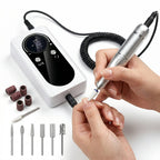 Electric Nail Drill with Variable Speed Control and Six Metal Bits, LCD Display All Vera Mart