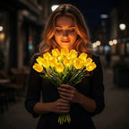 Tulip Night Light with Soft Touch Petals and Warm White LED, Battery Operated All Vera Mart
