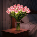 Tulip Night Light with Soft Touch Petals and Warm White LED, Battery Operated All Vera Mart