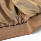 Bomber Jacket with Metal Zipper and Rib Knit Trim, Matte Wind-Blocking Finish All Vera Mart