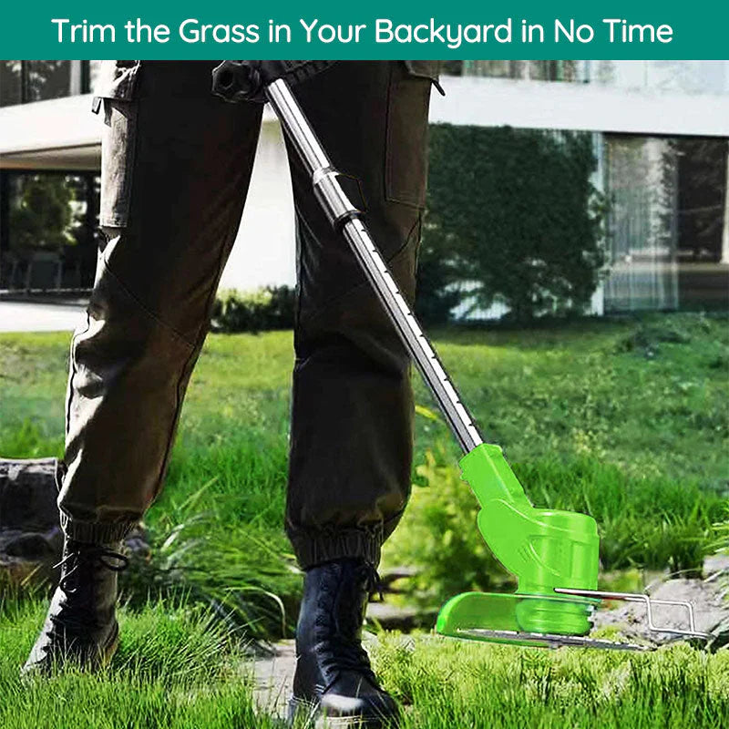 Cordless Lawn Trimmer with 24V Motor and Multi-Angle Head, Telescopic Handle All Vera Mart