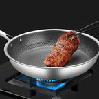 Textured Nonstick Frypan with Seven Layer Construction and Honeycomb Heat Pattern All Vera Mart