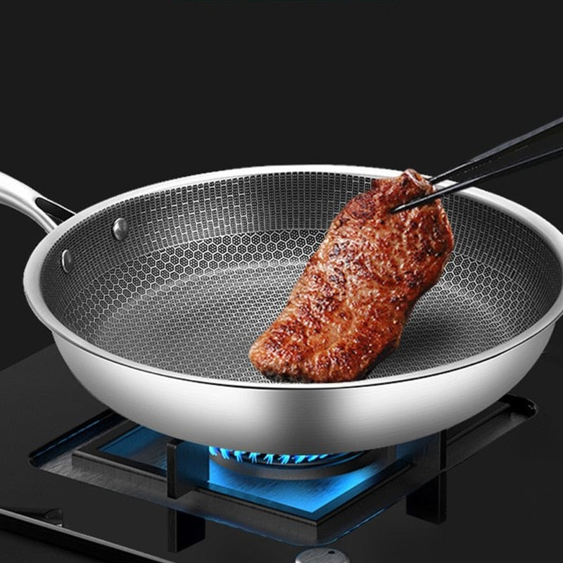 Textured Nonstick Frypan with Seven Layer Construction and Honeycomb Heat Pattern All Vera Mart