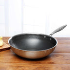 Textured Nonstick Frypan with Seven Layer Construction and Honeycomb Heat Pattern All Vera Mart