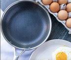 Textured Nonstick Frypan with Seven Layer Construction and Honeycomb Heat Pattern All Vera Mart