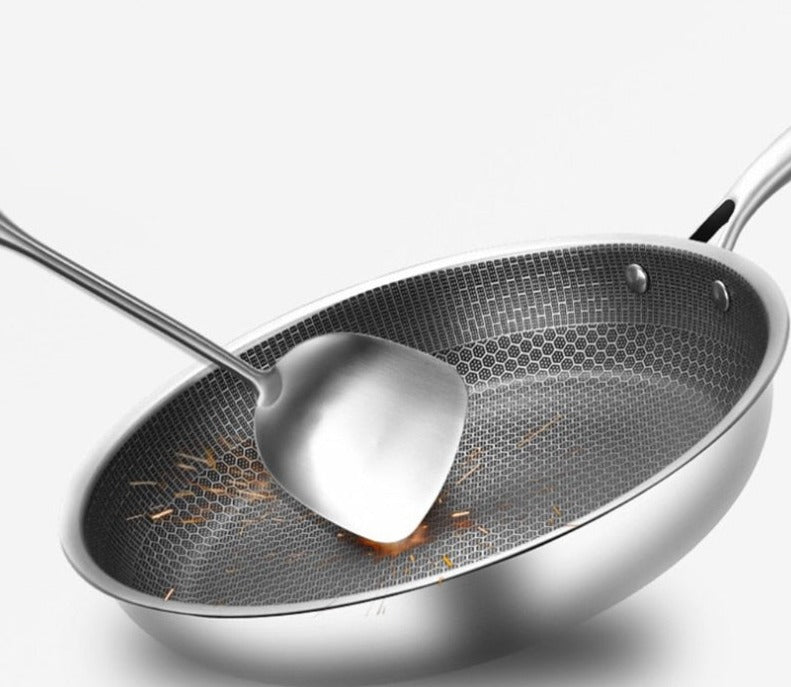 Textured Nonstick Frypan with Seven Layer Construction and Honeycomb Heat Pattern All Vera Mart
