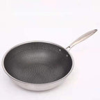 Textured Nonstick Frypan with Seven Layer Construction and Honeycomb Heat Pattern All Vera Mart