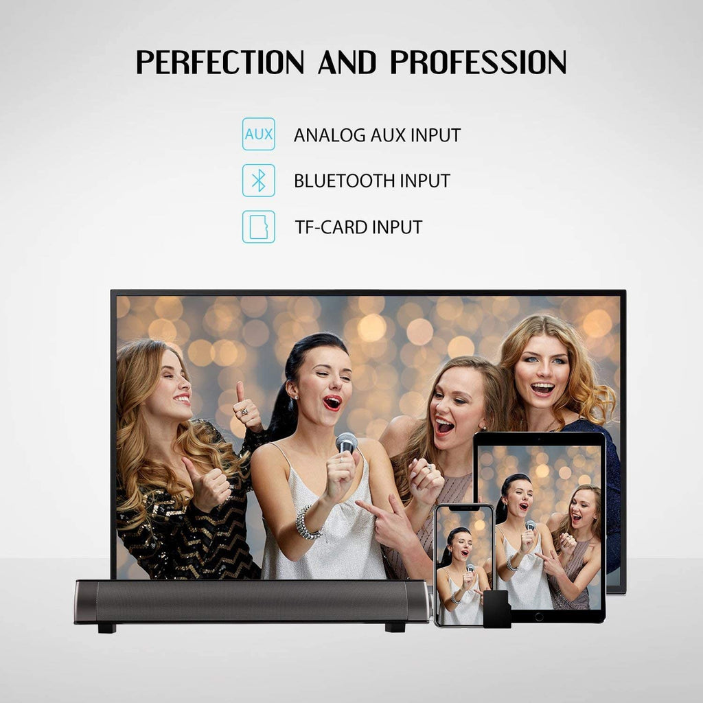 Portable Soundbar with Bluetooth and Built-in Microphone, 10W Output All Vera Mart