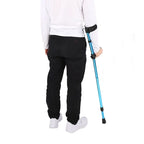 Adjustable Folding Crutch with Ergonomic Grip and Anti-Slip Rubber Tip All Vera Mart
