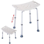 Adjustable Shower Stool with Suction Feet and Six Height Settings, 297lb Capacity All Vera Mart