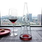 Glass Pyramid Wine Carafe with Waterfall Spout and Aeration Design All Vera Mart