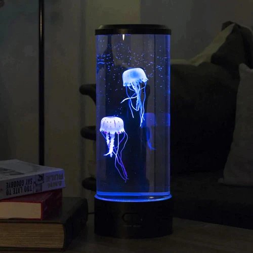 Color Changing Jellyfish Lamp with LED Tank and Realistic Movement All Vera Mart