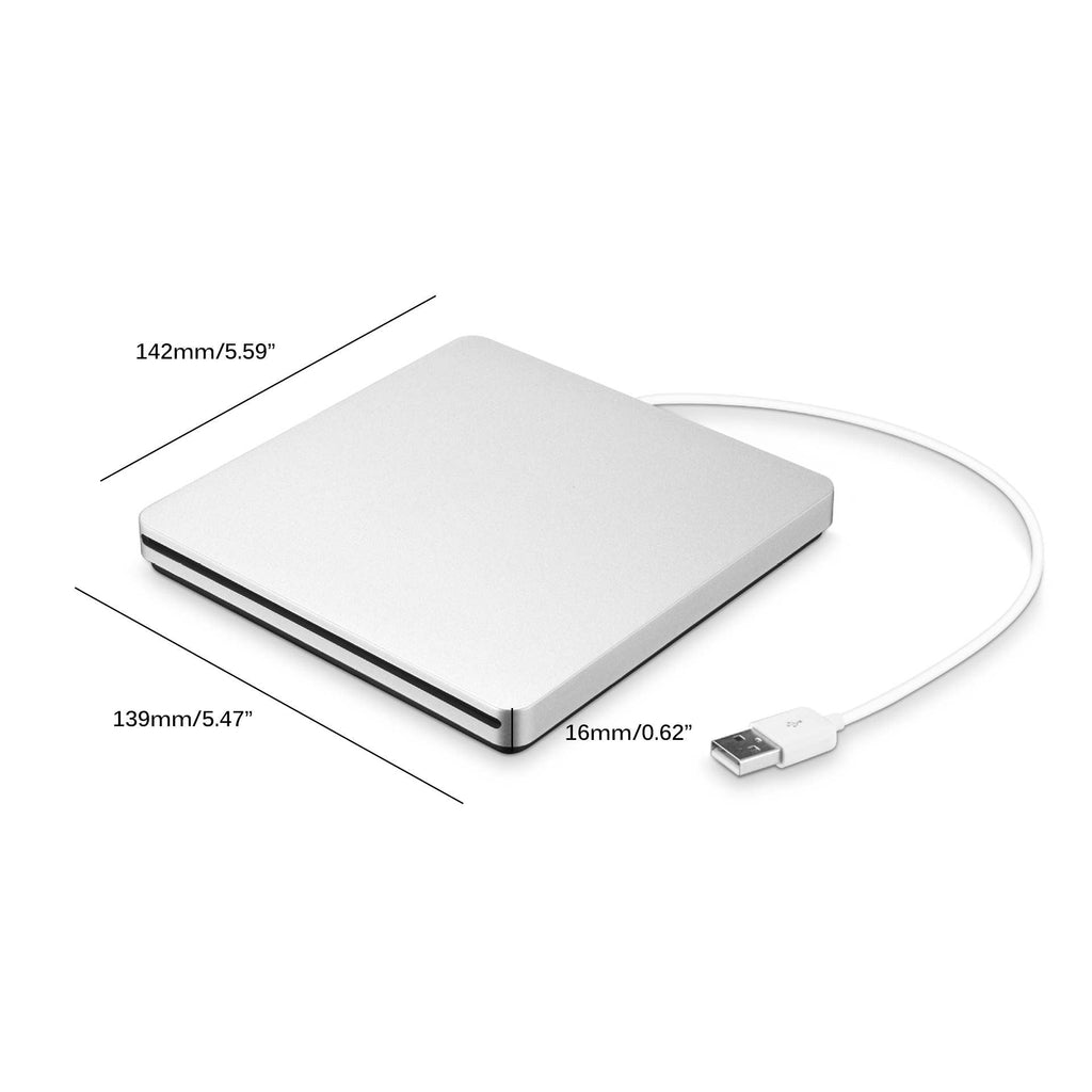 Portable Slot Loading DVD and CD Drive with USB Connection All Vera Mart