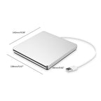 Portable Slot Loading DVD and CD Drive with USB Connection All Vera Mart