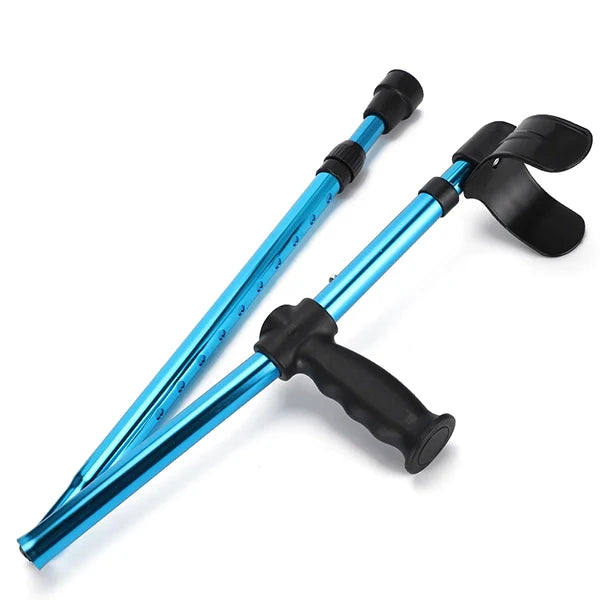 Adjustable Folding Crutch with Ergonomic Grip and Anti-Slip Rubber Tip All Vera Mart
