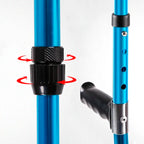 Adjustable Folding Crutch with Ergonomic Grip and Anti-Slip Rubber Tip All Vera Mart