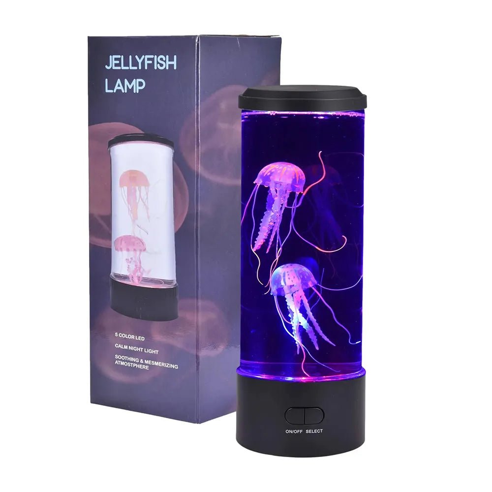 Color Changing Jellyfish Lamp with LED Tank and Realistic Movement All Vera Mart