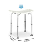 Adjustable Shower Stool with Suction Feet and Six Height Settings, 297lb Capacity All Vera Mart
