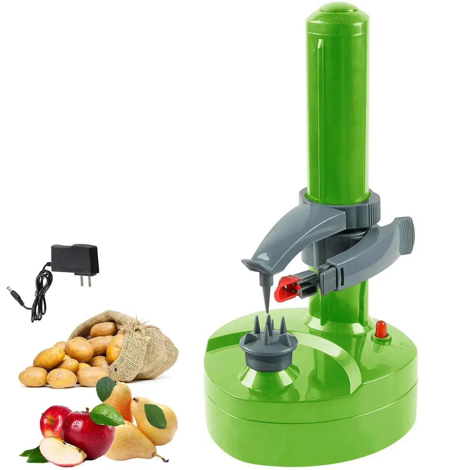 Electric Potato Peeler with Rotating Blade System and Automatic Shutoff All Vera Mart