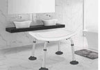 Adjustable Shower Stool with Suction Feet and Six Height Settings, 297lb Capacity All Vera Mart