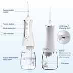 Rechargeable Water Flosser with 360 Rotating Nozzles and Three Cleaning Modes All Vera Mart