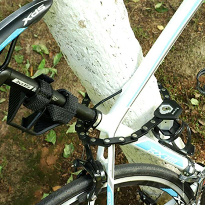 Folding Bike Lock with Heated Steel and Frame Mounting Bracket, 78cm All Vera Mart