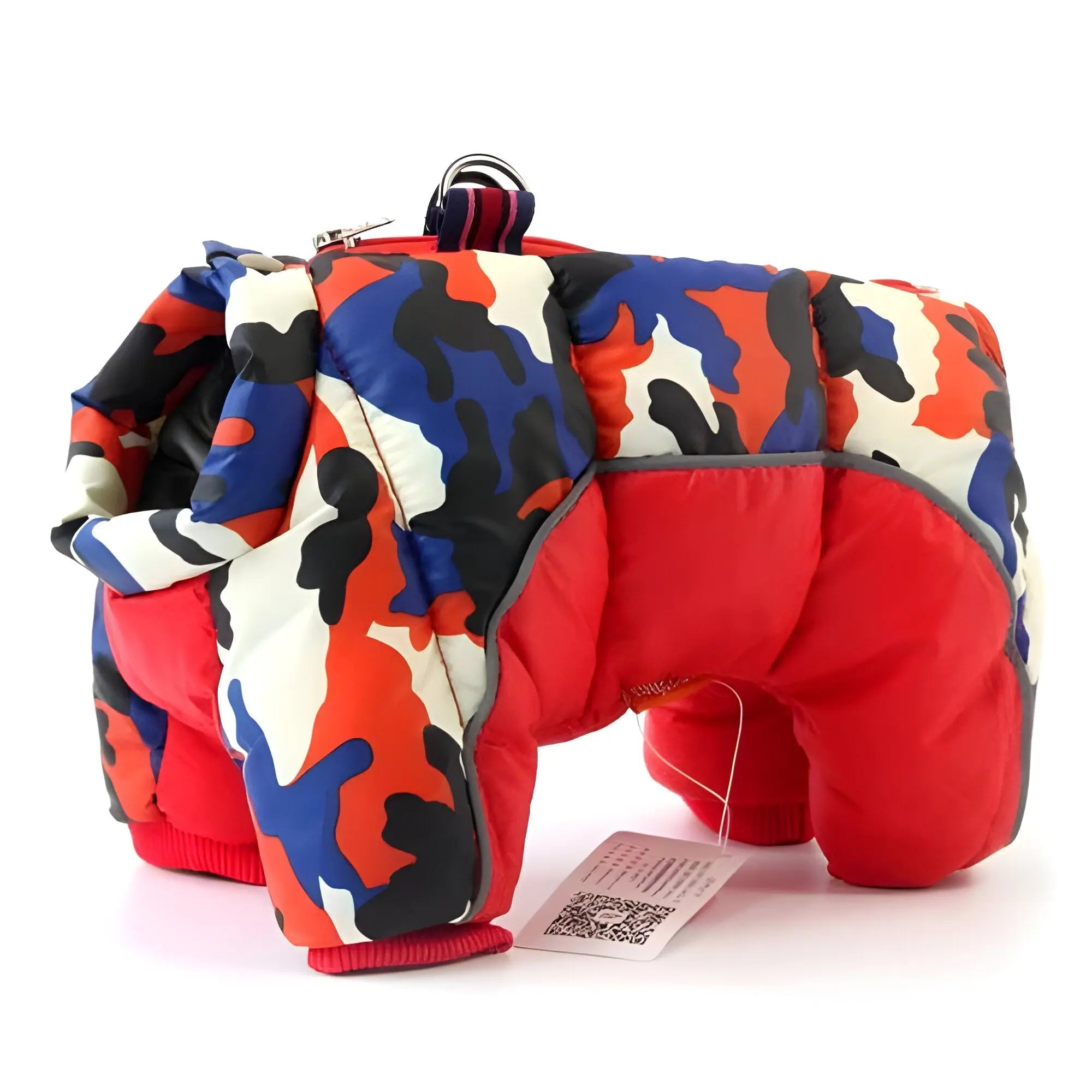 Dog Coat with Water-Resistant Shell and Down-Alternative Fill, Reflective Trim, Leash Ring All Vera Mart