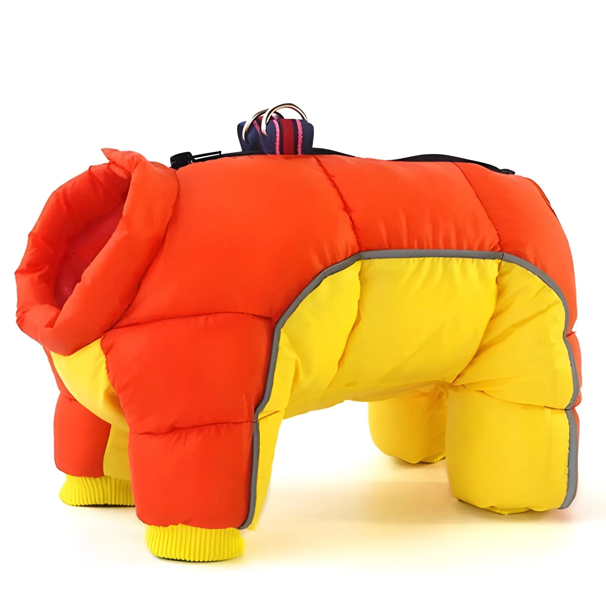 Dog Coat with Water-Resistant Shell and Down-Alternative Fill, Reflective Trim, Leash Ring All Vera Mart