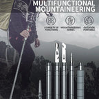 Multitool Walking Stick with Built-In Knife and Fire Starter, 41.73in All Vera Mart