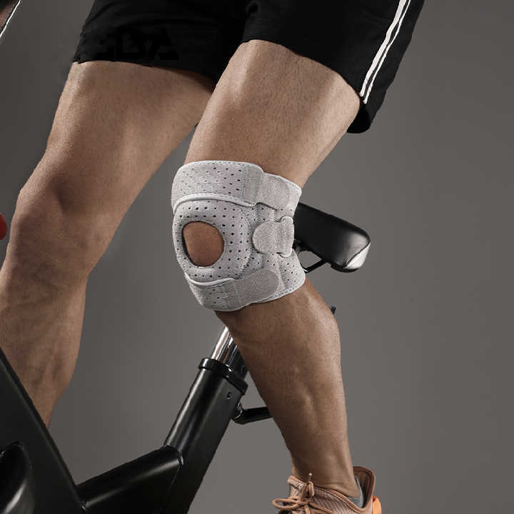 Adjustable Knee Brace with Silicone Ring and Dual Side Stabilizers, Open Patella All Vera Mart
