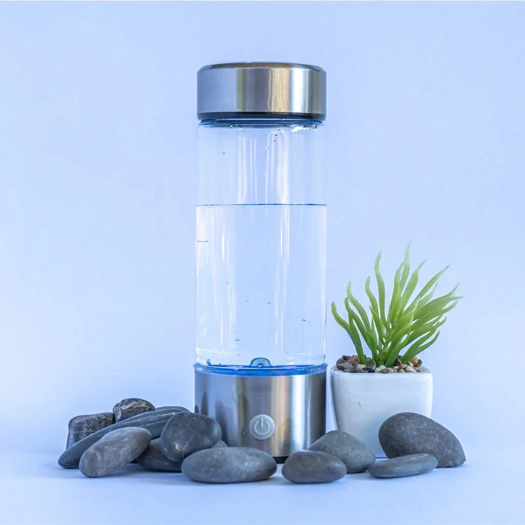 Molecular Hydrogen Water Bottle with Electrolysis Infusion and Rechargeable Battery All Vera Mart