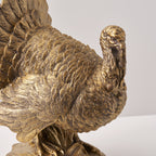 Bronzed Turkey Figurine for Fall Table and Mantel Decor All Vera Mart
