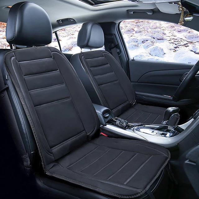Heated Car Seat Cushion with Adjustable Temperature and Secure Hook Attachment All Vera Mart
