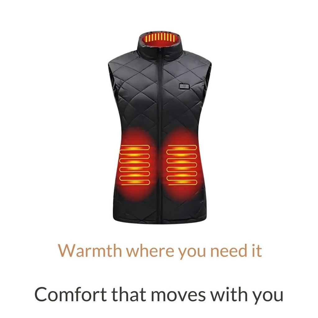 Heated Gilet for Women with Nine Heat Zones and Adjustable Temperature Settings All Vera Mart