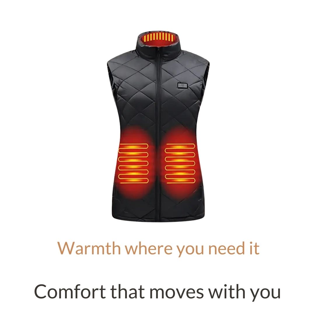 Heated Gilet for Women with Nine Heat Zones and Adjustable Temperature Settings All Vera Mart