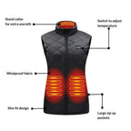 Heated Gilet for Women with Nine Heat Zones and Adjustable Temperature Settings All Vera Mart