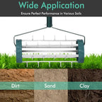 Lawn Spike Aerator with 32 Steel Spikes and 18in Rolling Width All Vera Mart